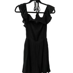 NWT - Hollister Black Romper with Ruffle Neckline – Size XS